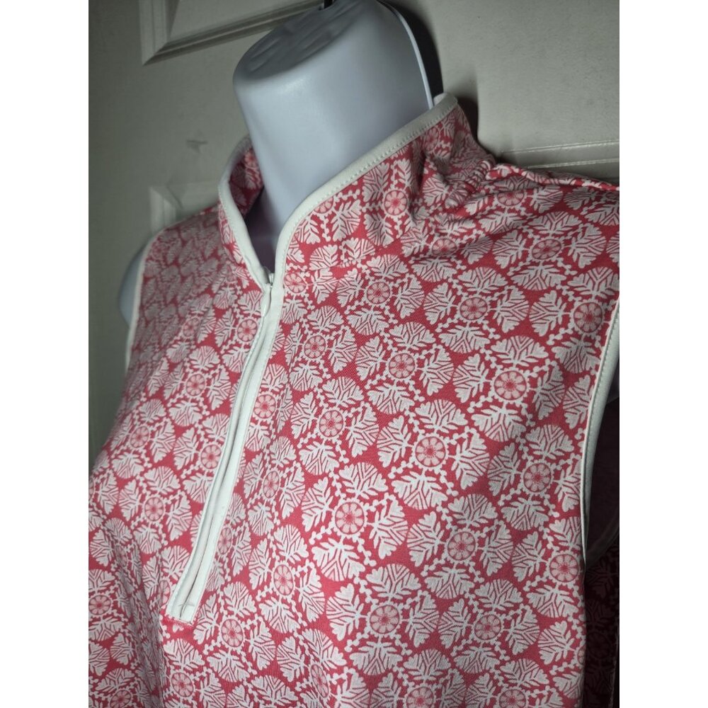 Sigrid Olsen Pink White Pleated Tennis Golf Mini Dress W Shorts Mandala M NWOT - Picture 5 of 11